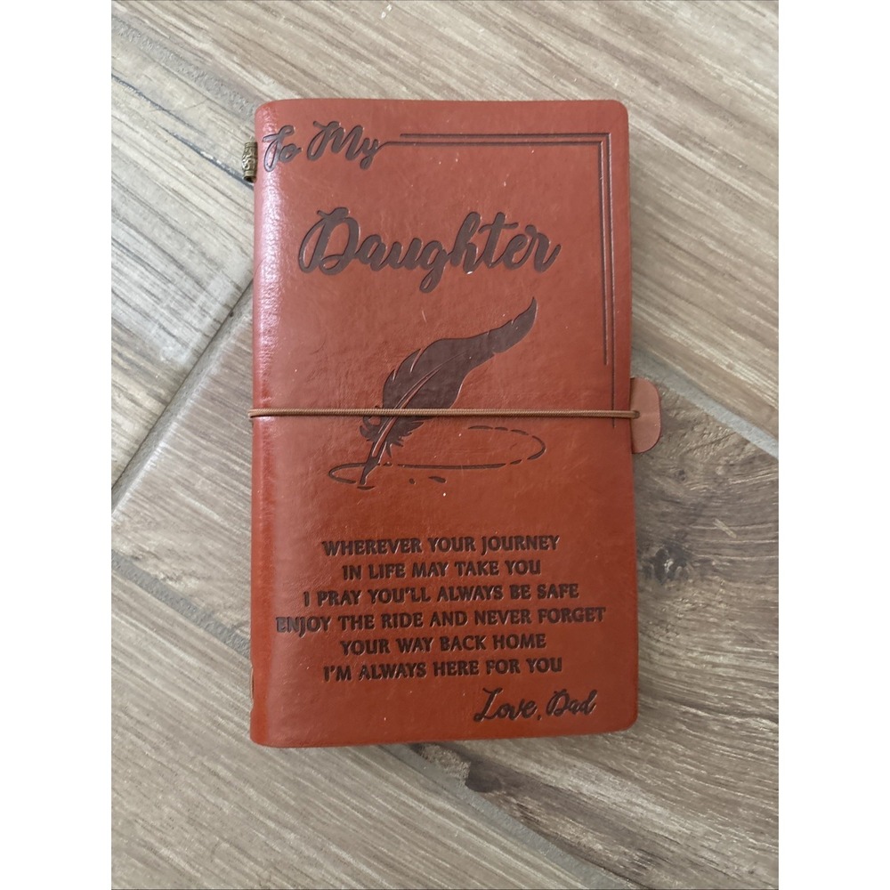 To‎ My Daughter /Wherever Your Journey/Love Dad Engraved Leather Journal